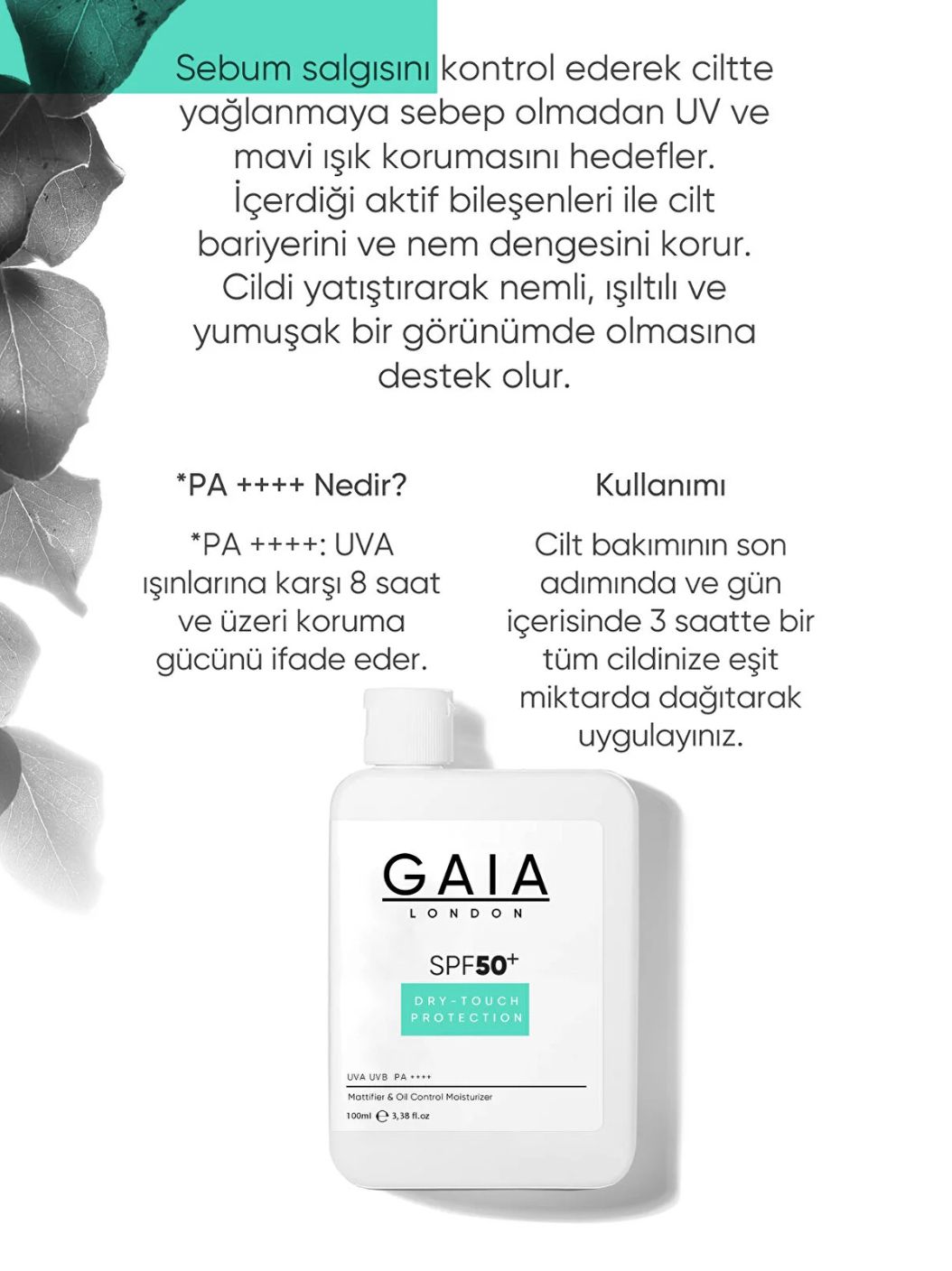 GAIA LONDEN DRY TOUCH SPF50